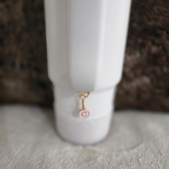 C pink Alphabet Letter Charm Accessories Stanley Cup ID Name Initial Let… - Picture 6 of 11